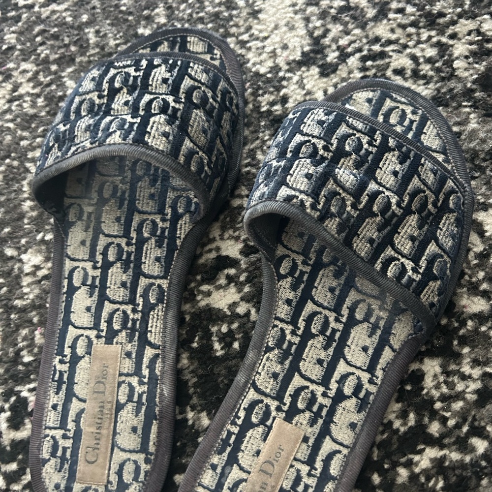 Dior Blue and Gray Sandals